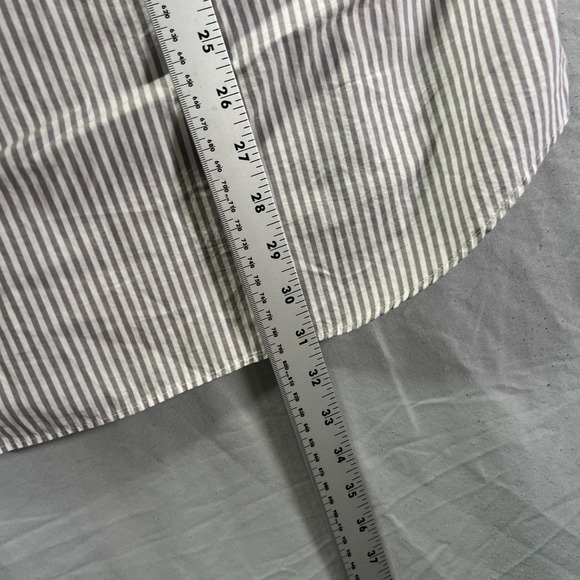 J Crew Shirt Mens XL Gray Striped Button Down Slim Fit Stretch Secret Wash NWT - Picture 10 of 10